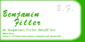 benjamin filler business card